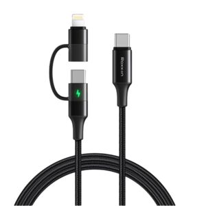 Roxxon Type-C to Lightning Cable with LED Black 1.2m Roxxon Type-C to Lightning Cable with LED Black 1.2m